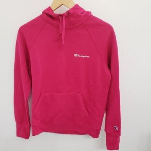 Champion Deep Raspberry Fleece Hoodie Women's Sz XS - Picture 2 of 7